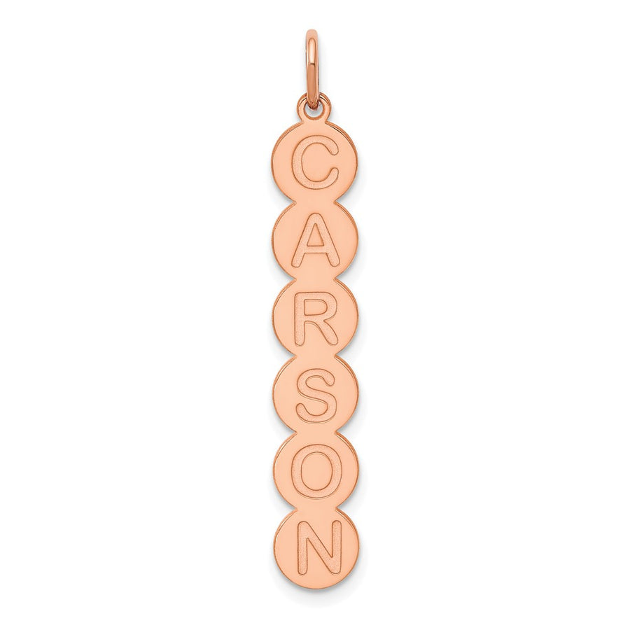 Dije  de Burbuja Personalizado de 6 Letras en Oro Rosado de 10K