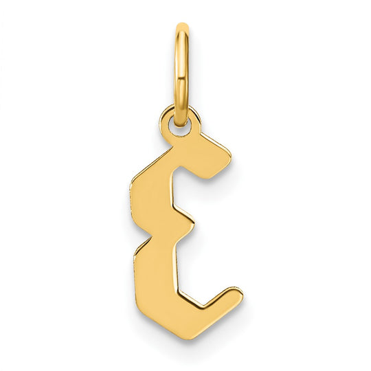 14k Yellow Gold Initial "E" Pendant