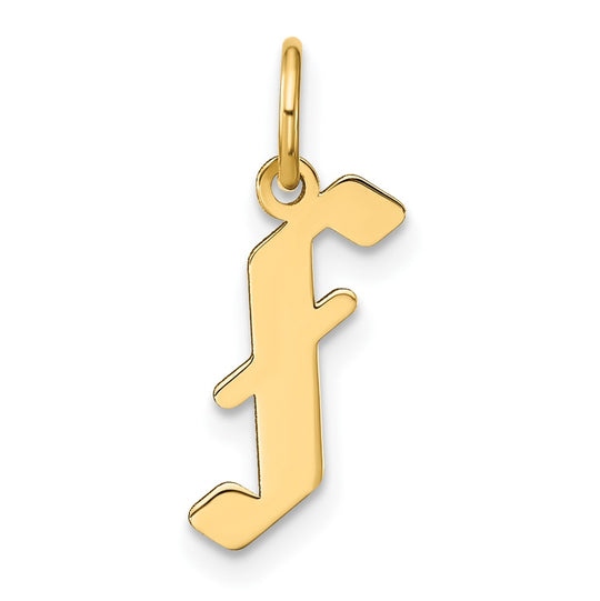 Dije de Letra "F" en Oro Amarillo de 14k