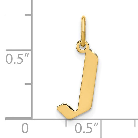 14K Yellow Gold "J" Letter Pendant