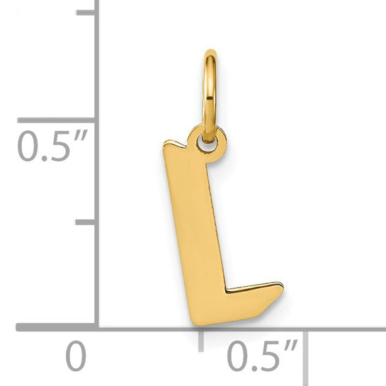 Dije Letra “L” Mayúscula en Oro Amarillo de 14K