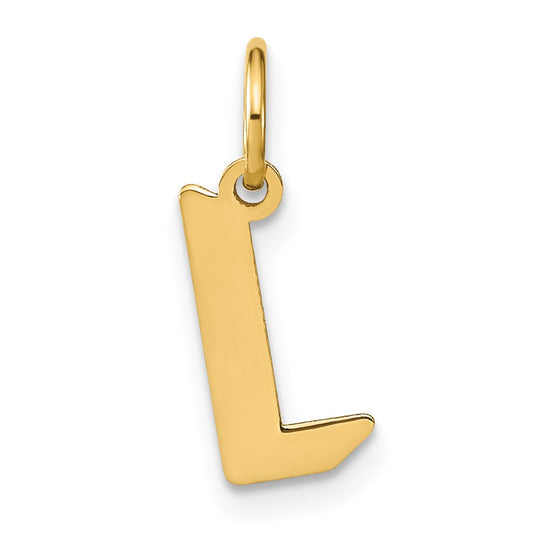 Dije Letra “L” Mayúscula en Oro Amarillo de 14K
