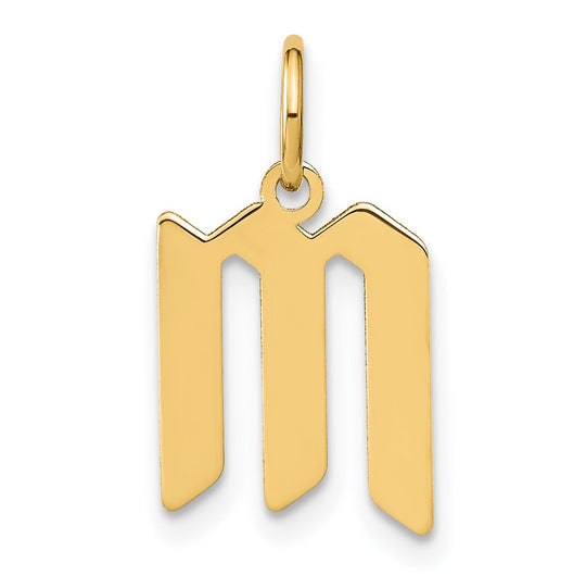 Dije Inicial Letra "M" en Oro Amarillo de 14K