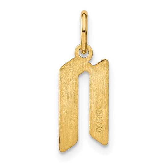 Dije con Inicial "N" Mayúscula en Oro Amarillo de 14K