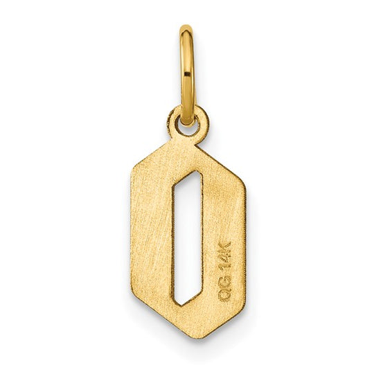 Dije Inicial Letra "O" en Oro Amarillo de 14K