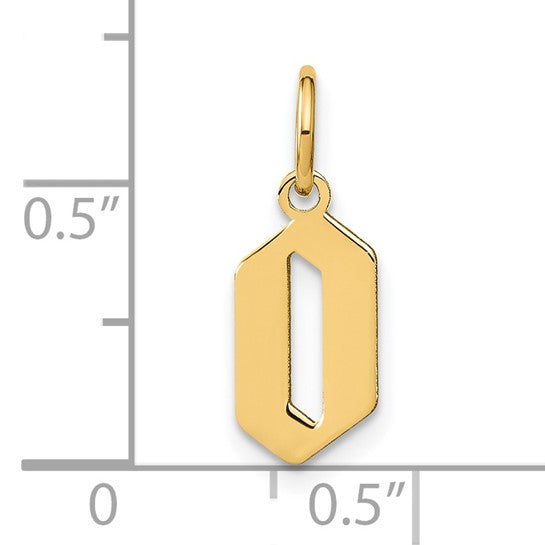 Dije Inicial Letra "O" en Oro Amarillo de 14K