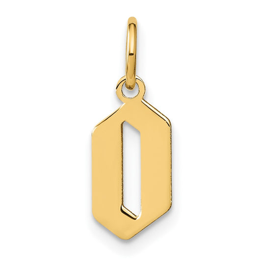 Dije Inicial Letra "O" en Oro Amarillo de 14K