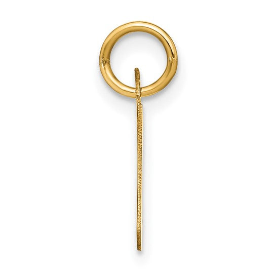 14k Yellow Gold "W" Initial Pendant