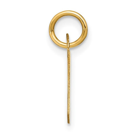 14k Yellow Gold "W" Initial Pendant
