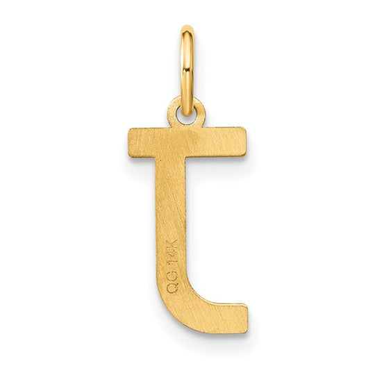 Colgante Inicial “J” en Oro Amarillo de 14K – Tamaño Grande