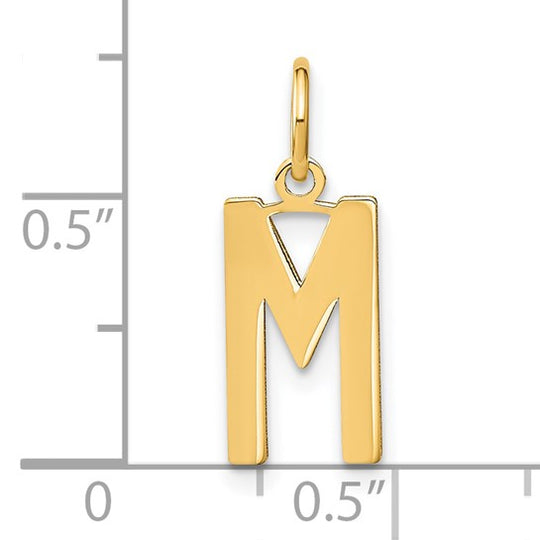 Colgante con Letra “M” en Oro Amarillo de 14K