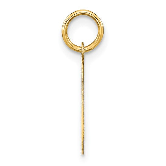 Dije Inicial Letra "O" Mayúscula en Oro Amarillo 14K (Tamaño Grande)