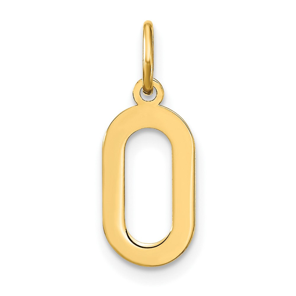 Dije Inicial Letra "O" Mayúscula en Oro Amarillo 14K (Tamaño Grande)