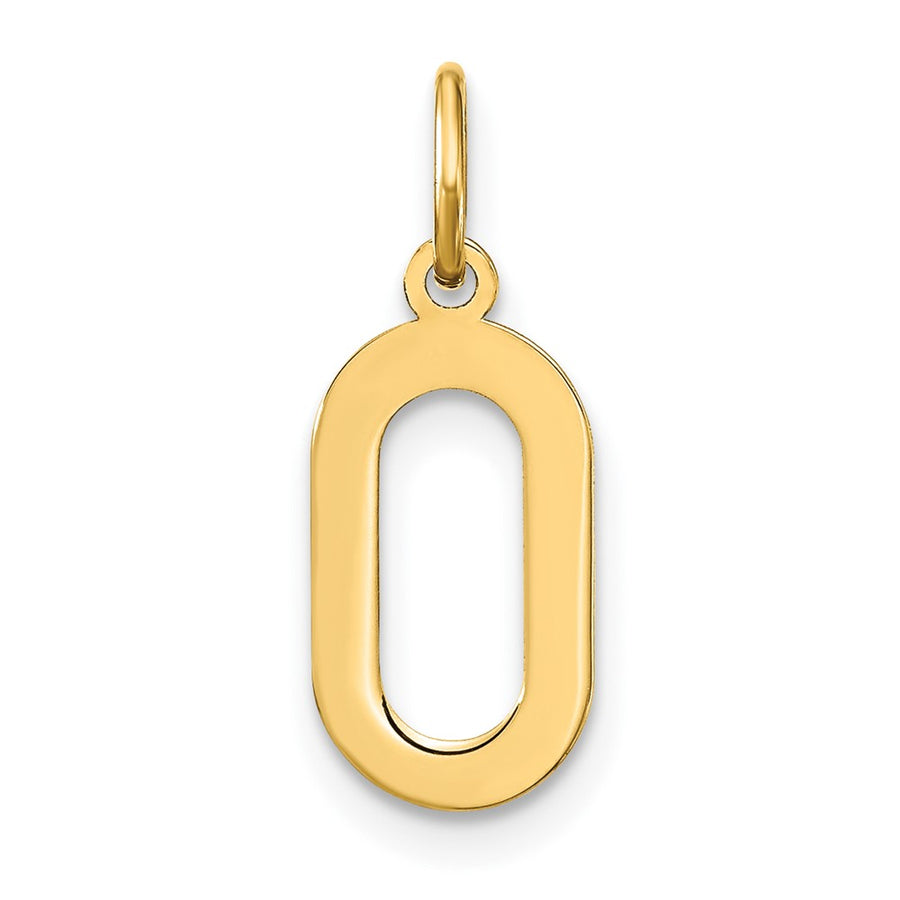 Dije Inicial Letra "O" Mayúscula en Oro Amarillo 14K (Tamaño Grande)