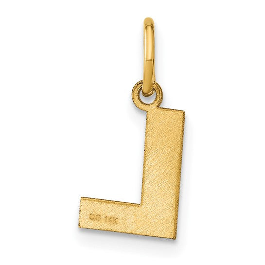 Dije Inicial Letra “L” en Oro Amarillo de 14K