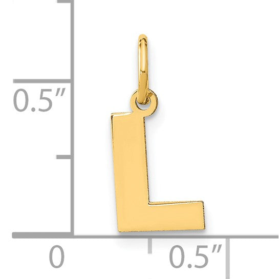 Dije Inicial Letra “L” en Oro Amarillo de 14K