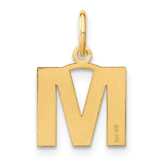 Colgante con Letra “M” en Oro Amarillo de 14K