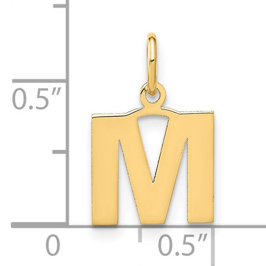 Colgante con Letra “M” en Oro Amarillo de 14K