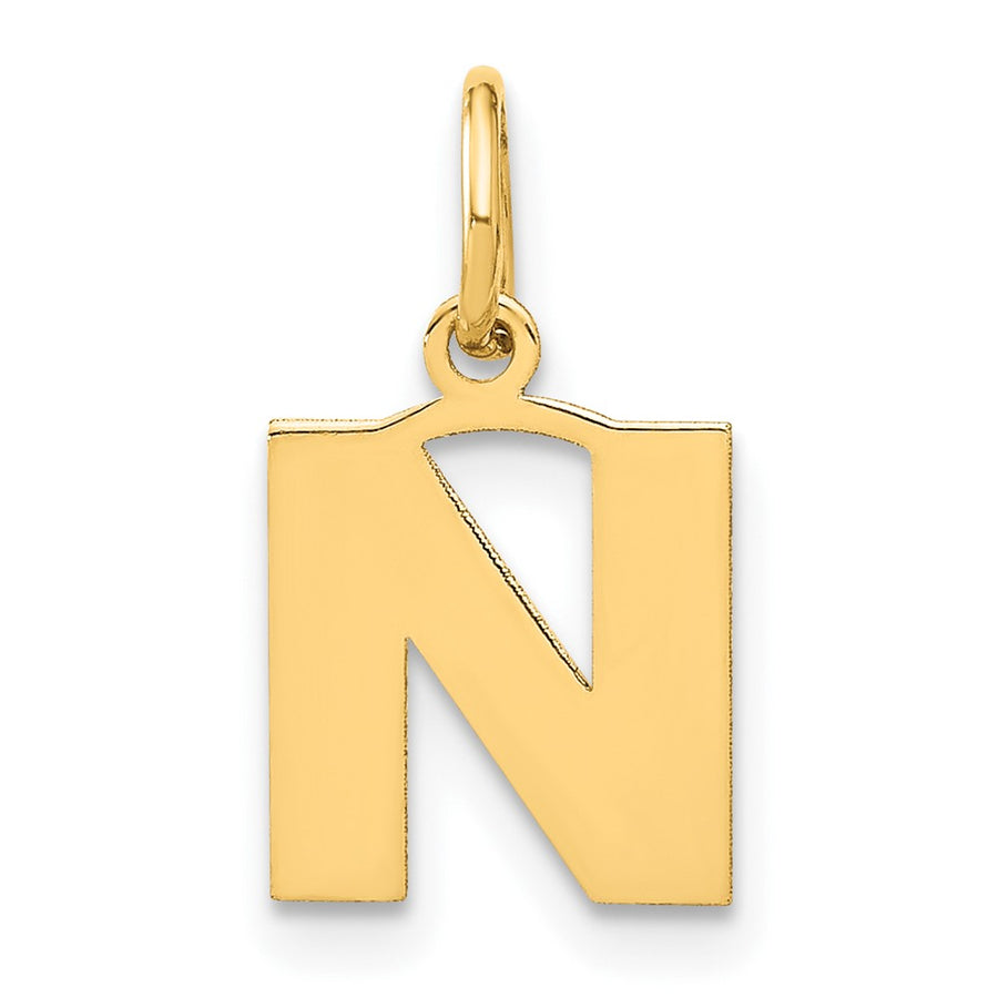 Dije con Inicial "N" Mayúscula en Oro Amarillo de 14k