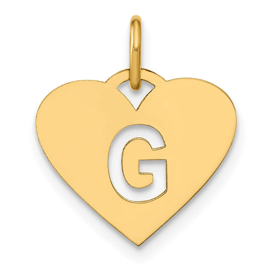 Dije Inicial Letra G en Oro Amarillo de 14K