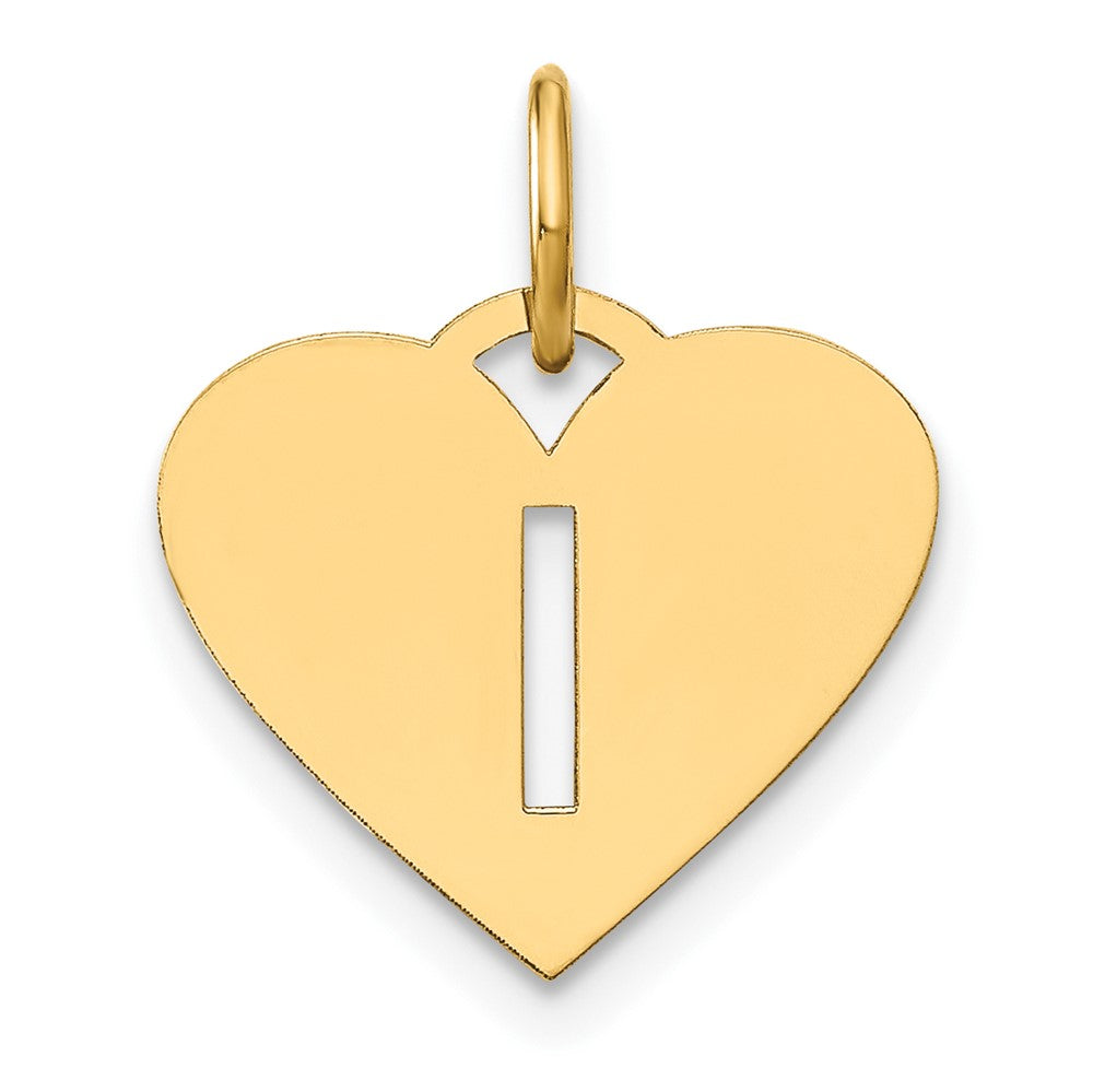 14K Yellow Gold "I" Initial Pendant