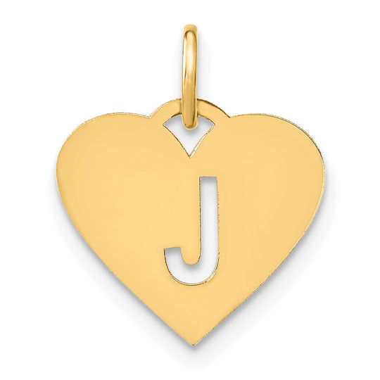14k Yellow Gold "J" Initial Pendant