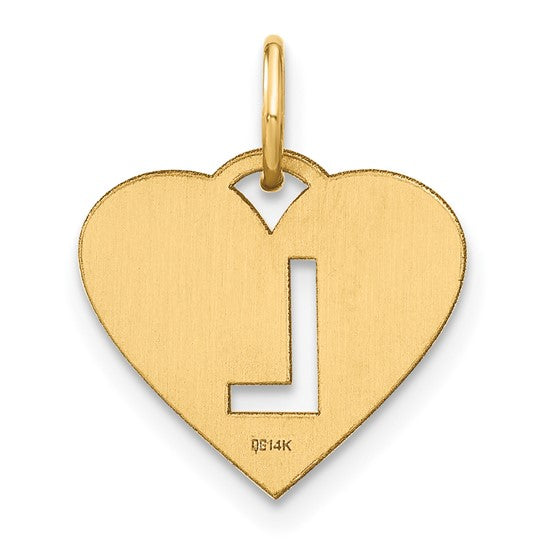 Dije Inicial Letra “L” en Oro Amarillo de 14K