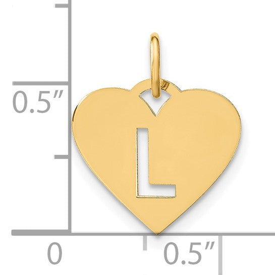 Dije Inicial Letra “L” en Oro Amarillo de 14K