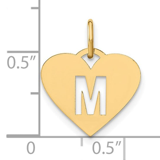 Colgante Inicial Letra “M” en Oro Amarillo de 14K