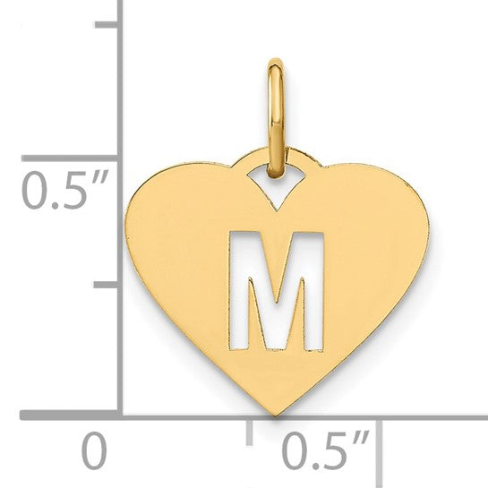 Colgante Inicial Letra “M” en Oro Amarillo de 14K