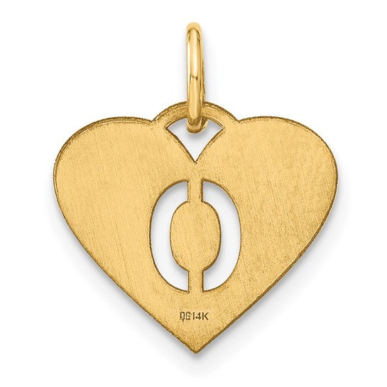 Dije Inicial Letra “O” en Oro Amarillo de 14K