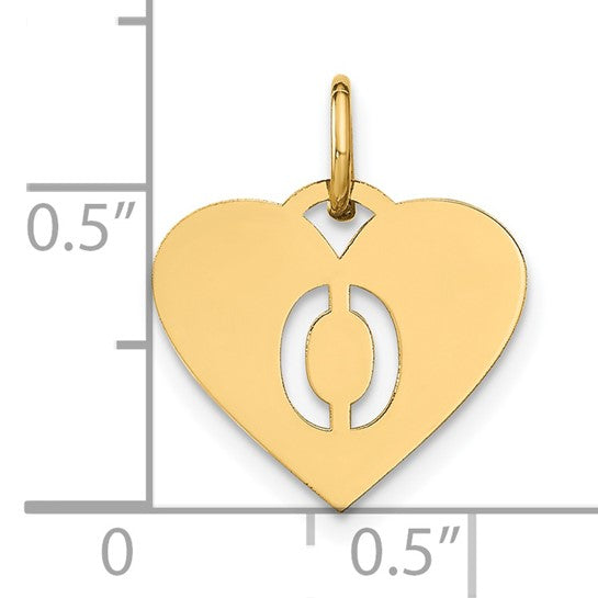 Dije Inicial Letra “O” en Oro Amarillo de 14K