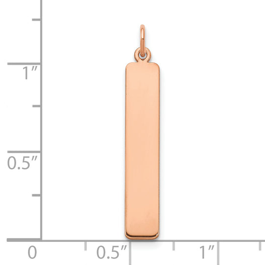 Large Smooth Bar Pendant in 14K Rose Gold
