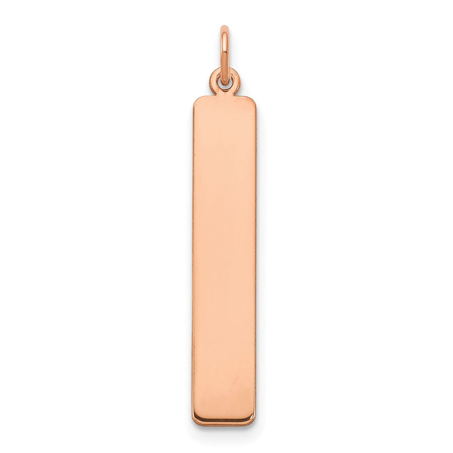 Dije de Barra Lisa Grande en Oro Rosa de 14K