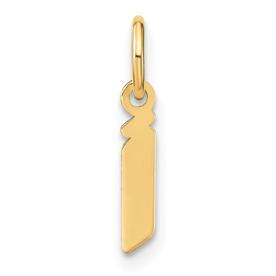 14K Yellow Gold Initial "i" Pendant (Lowercase Letter)