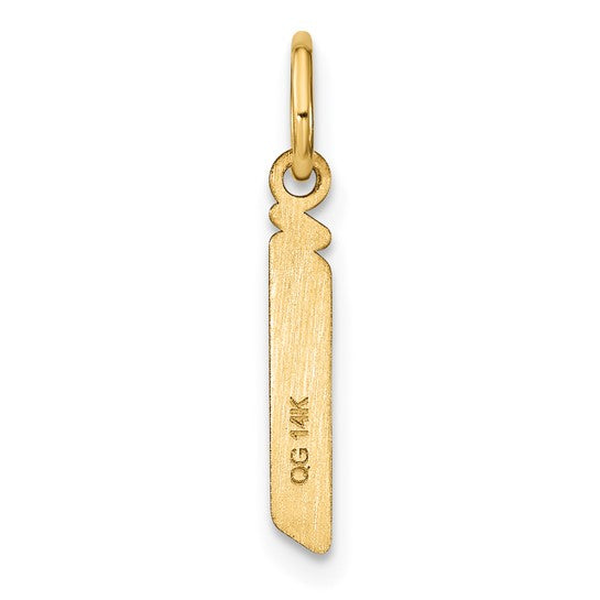 Dije Inicial “j” en Oro Amarillo de 14K – Letra Minúscula