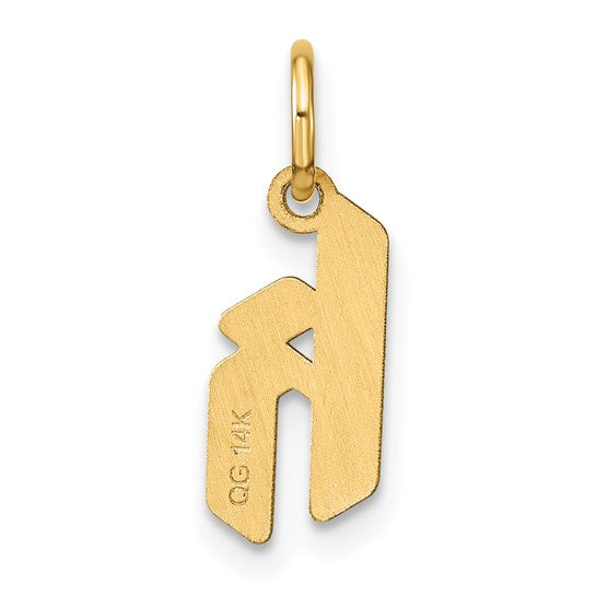 Lowercase Letter "k" Pendant in 14K Yellow Gold