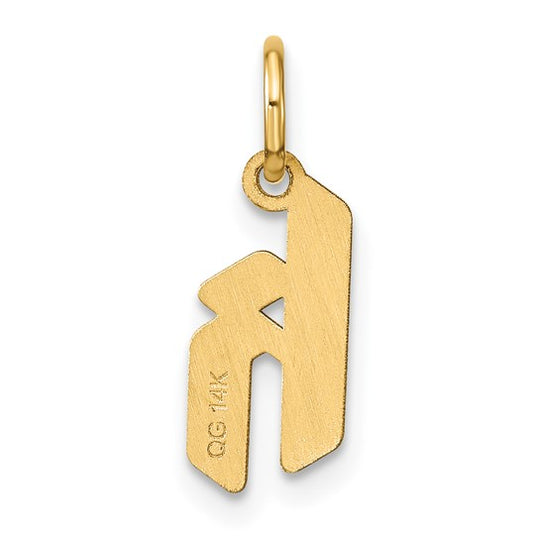 Lowercase Letter "k" Pendant in 14K Yellow Gold