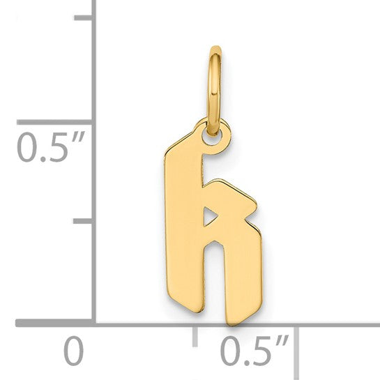 Lowercase Letter "k" Pendant in 14K Yellow Gold