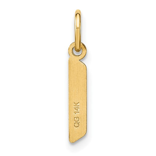 Dije Letra “l” Minúscula en Oro Amarillo de 14K