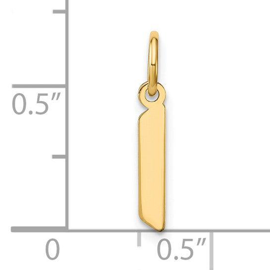 Dije Letra “l” Minúscula en Oro Amarillo de 14K