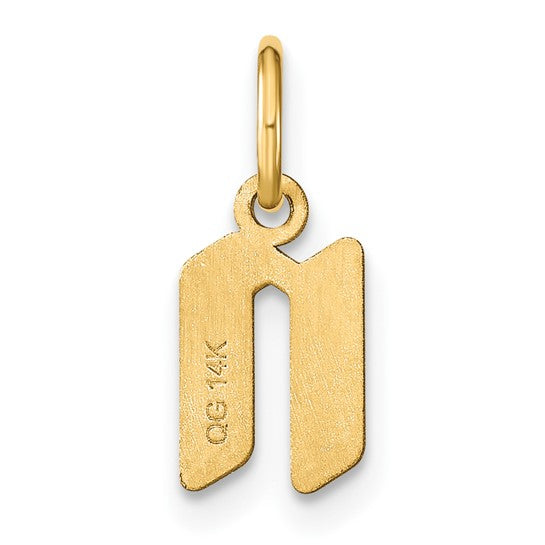 Dije con Letra “n” minúscula en Oro Amarillo de 14K