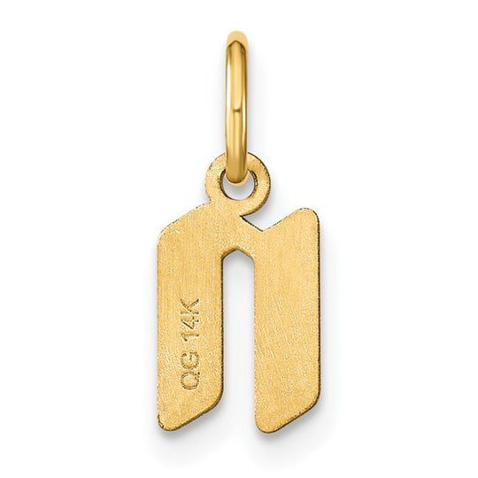 Dije con Letra “n” minúscula en Oro Amarillo de 14K