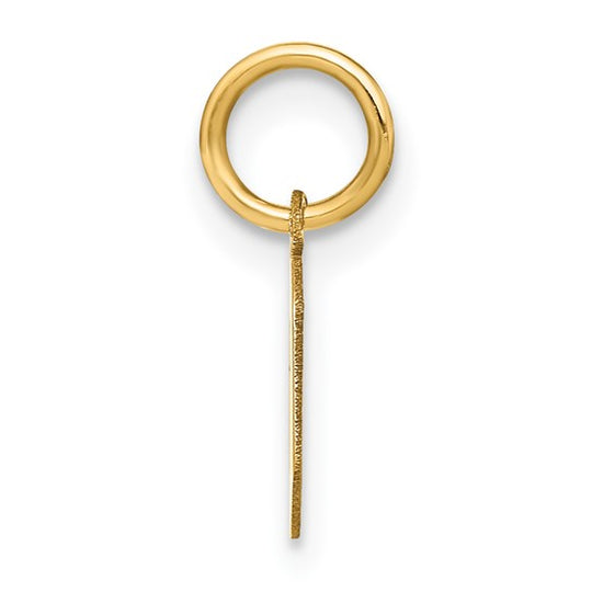 Dije Inicial Letra "o" Minúscula en Oro Amarillo de 14K