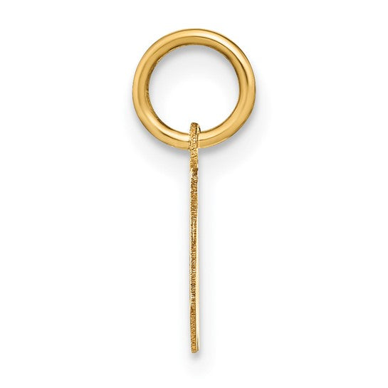 14k Gold Lowercase Letter W Initial Pendant