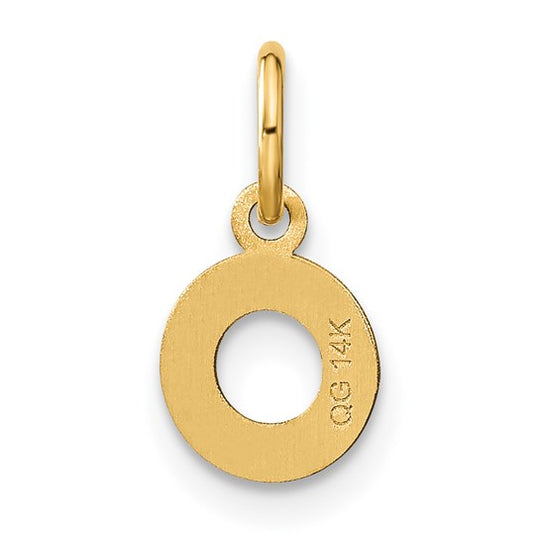 Dije Inicial Letra “o” en Oro Amarillo de 14K