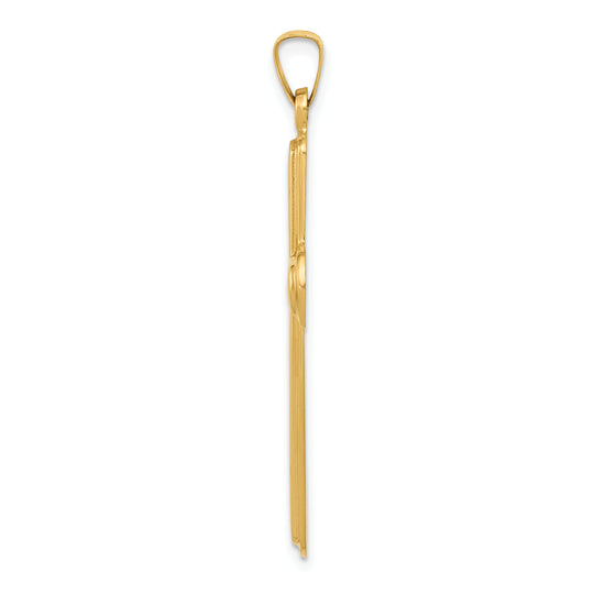14k Polished Latin Cross Pendant