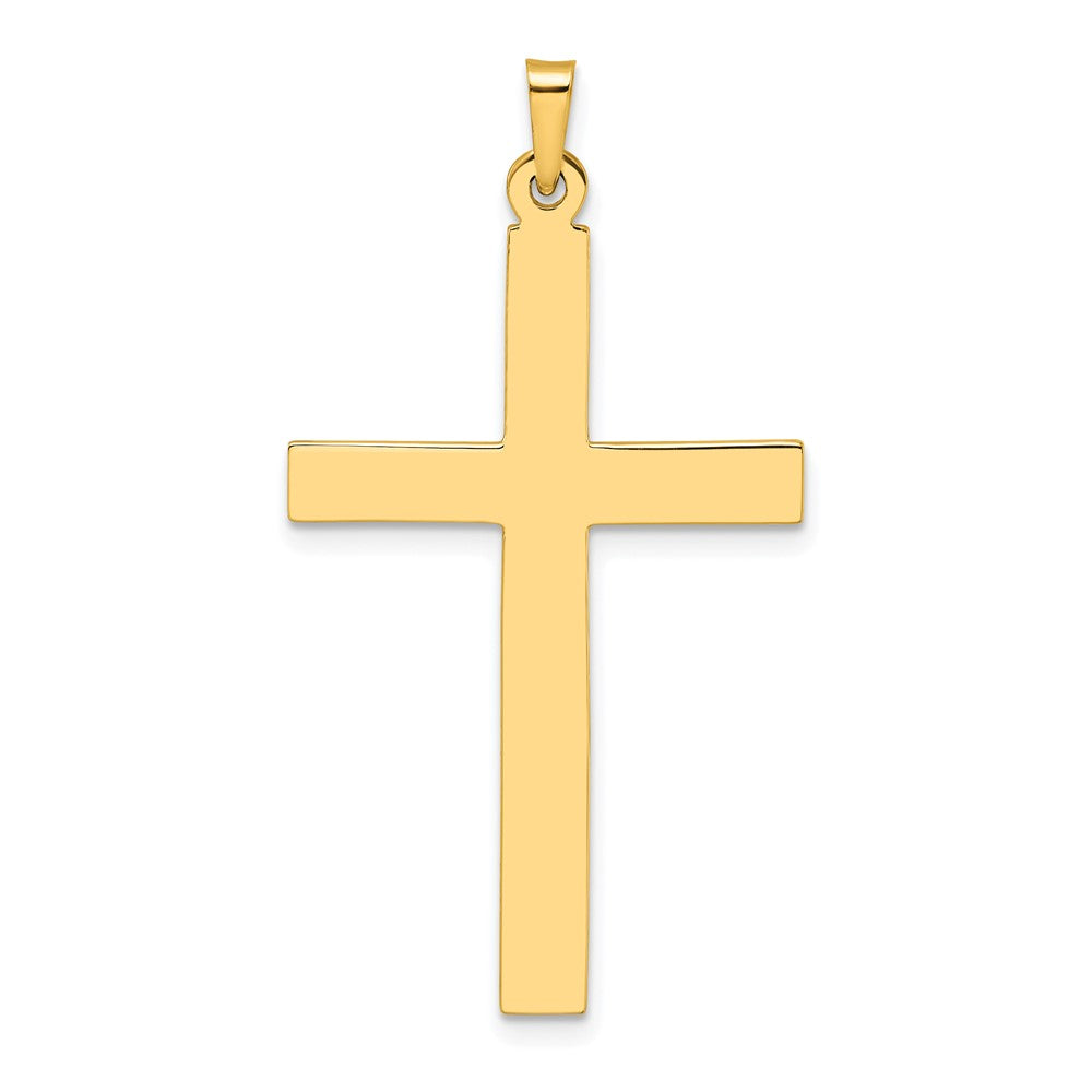 14k Solid Polished Cross Pendant