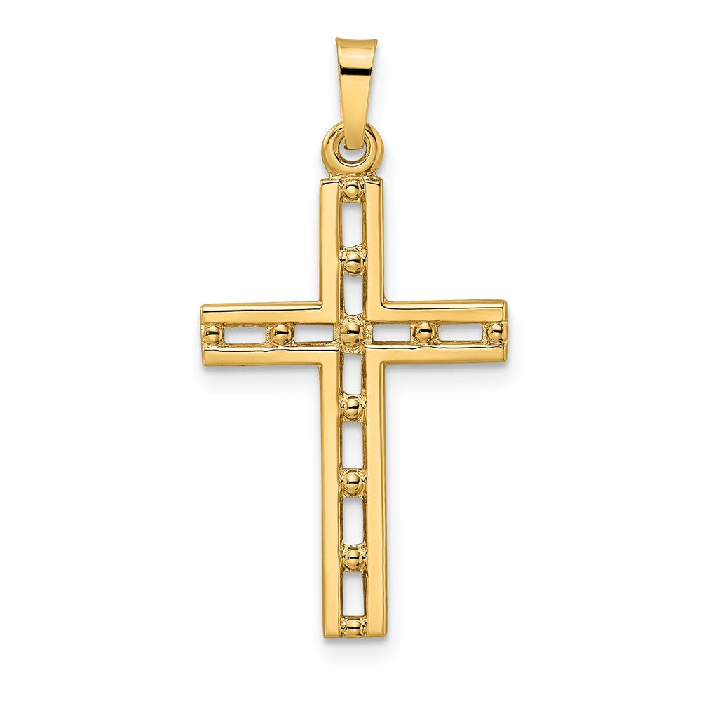 14K Gold Polished Solid Cross Pendant