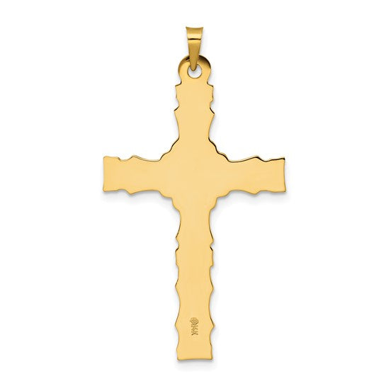 Elegant Design Cross Pendant in Polished 14k Yellow Gold